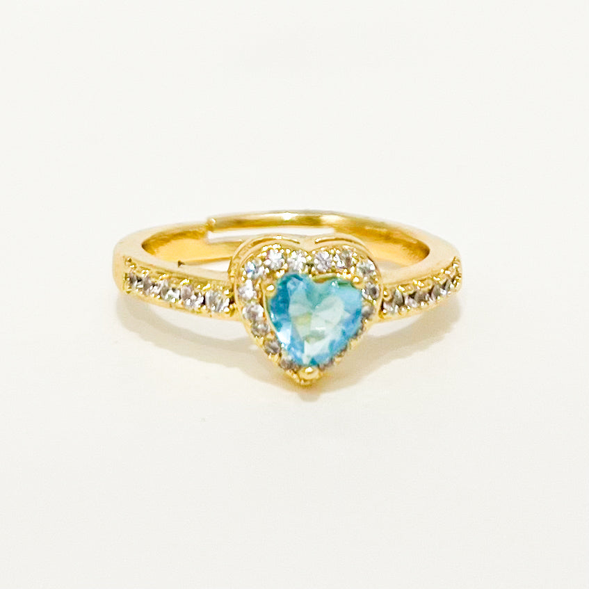 Anillo Corazon Azul