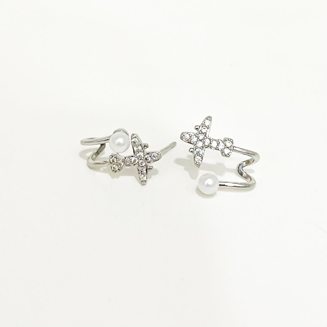 Topo Mini Avion Plateado