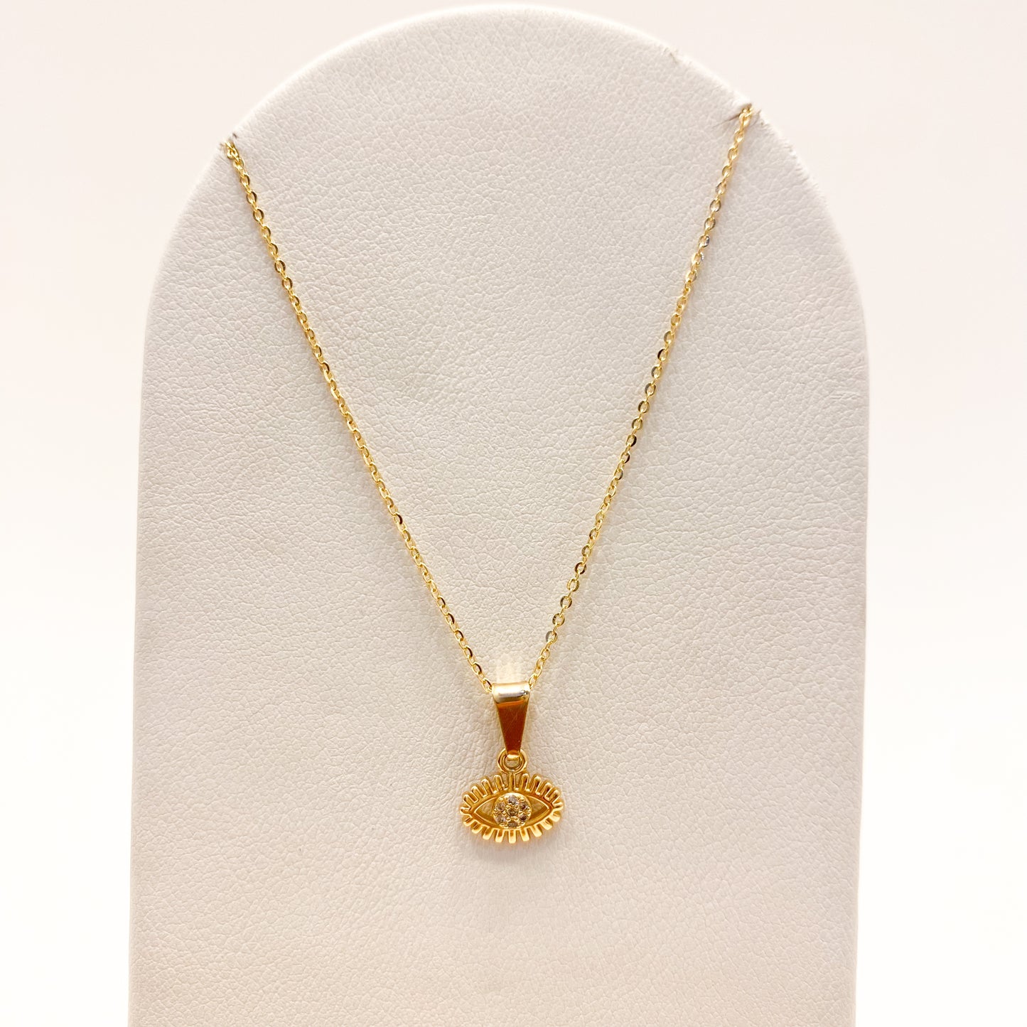 Collar Ojo Zircon Oro Laminado