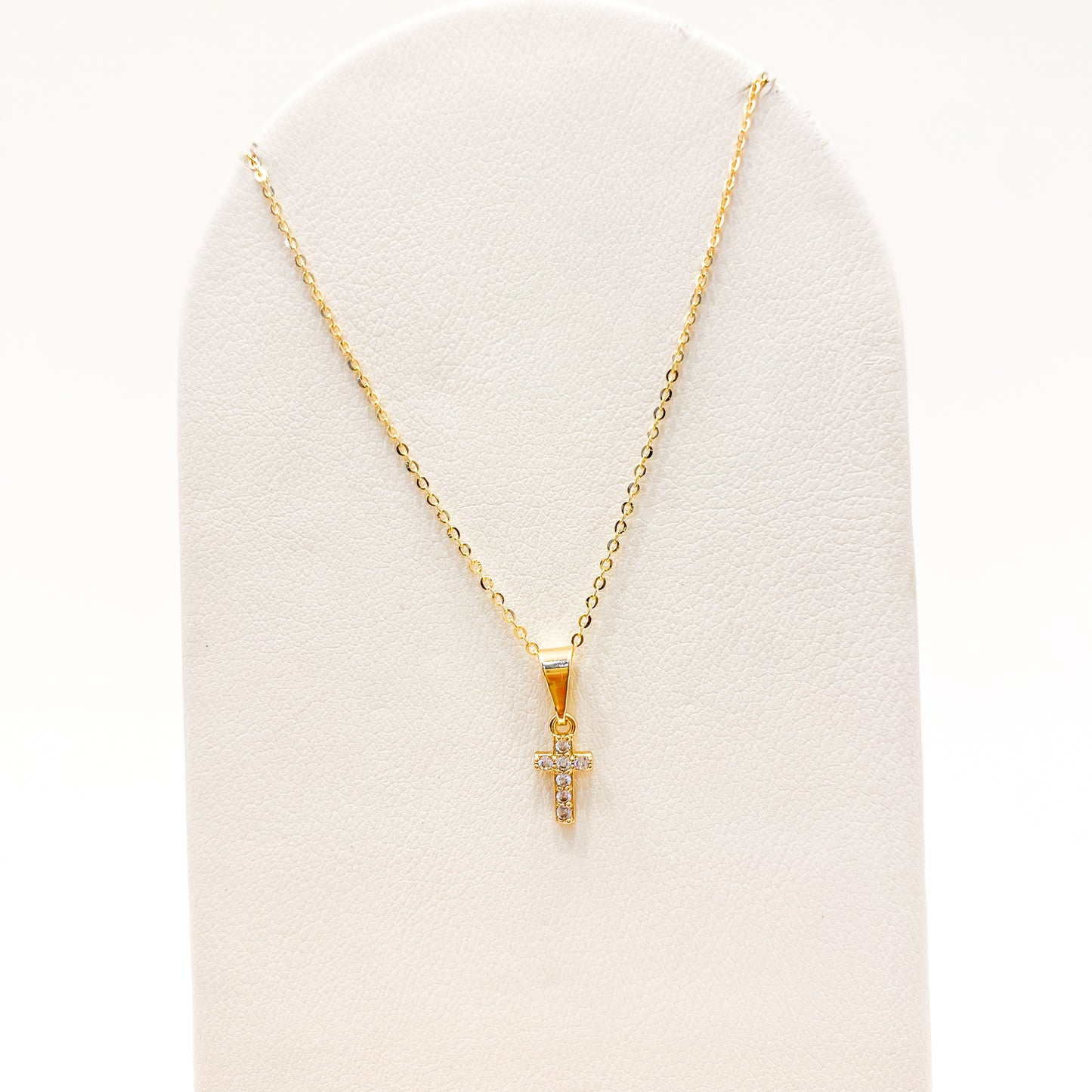 Collar Cruz Oro Laminado