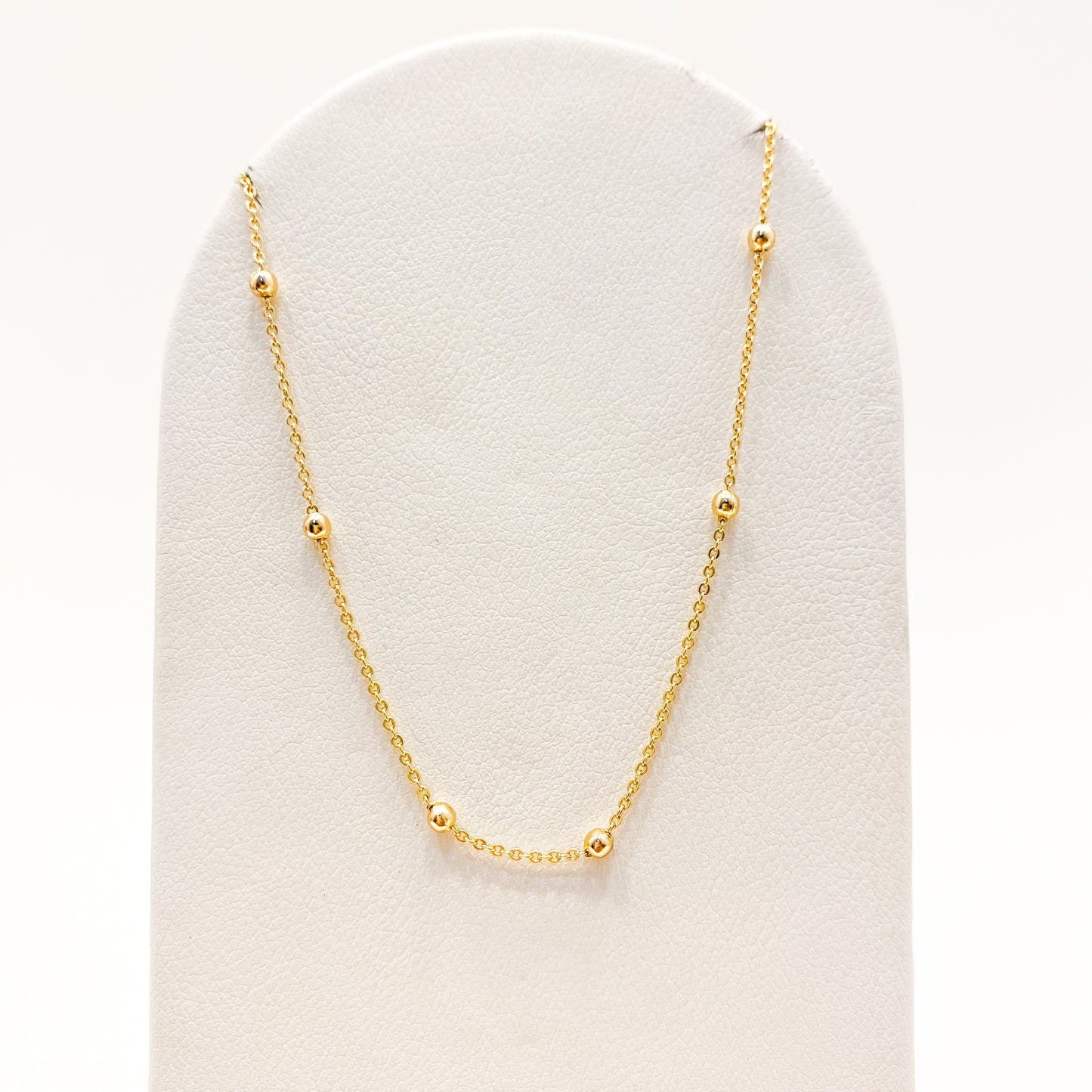Cadena Bolitas Oro Laminado