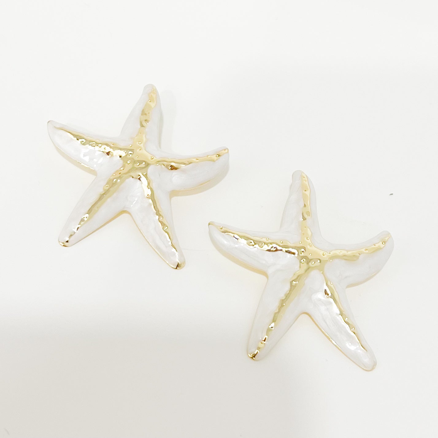 Arete Estrella de Mar Blanca