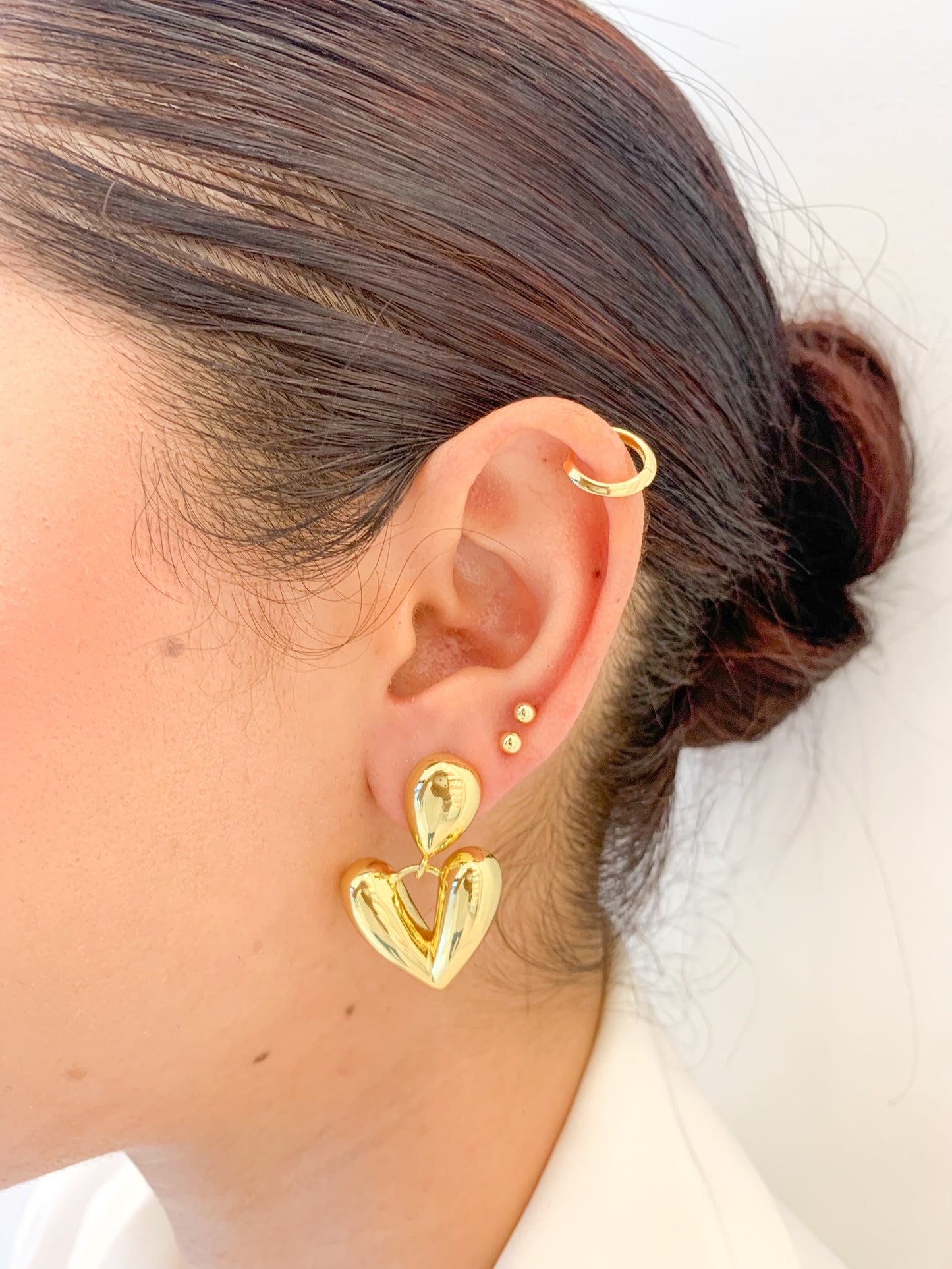 Arete Liso Maxi Corazón