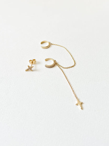 Earcuff Doble Estrella