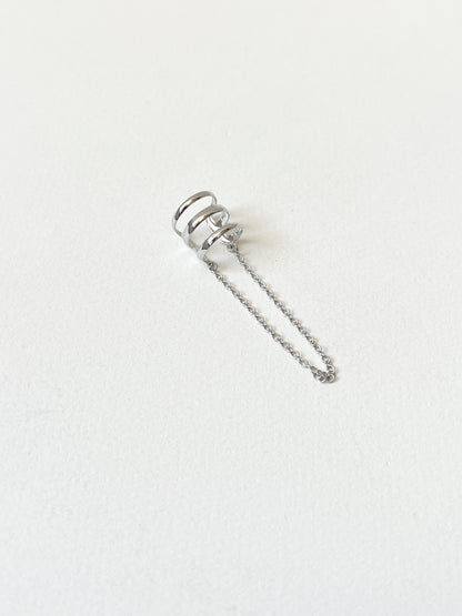 Earcuff 3 Lineas Cadena