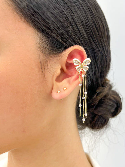 Earcuff Mariposa Microzircon Esmaltado