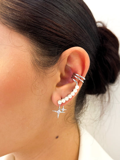 Earcuff Estrella Perlas