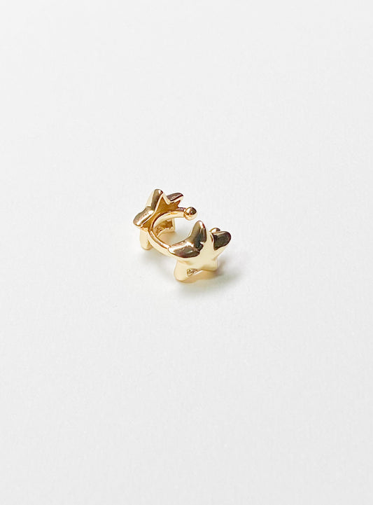 Earcuff Doble Estrella Zircon