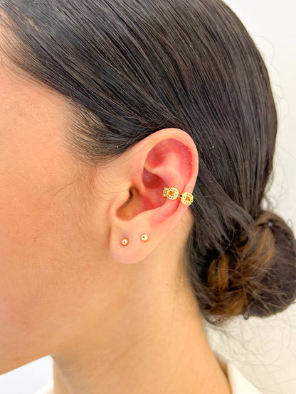 Earcuff Eslabones Microzircones