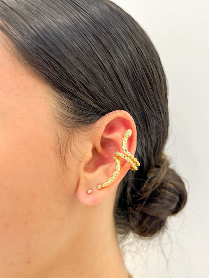 Earcuff Serpiente Microzircones