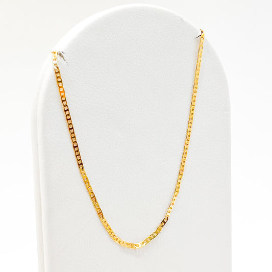 Cadena Oro Laminado Tejido Escala Delgada