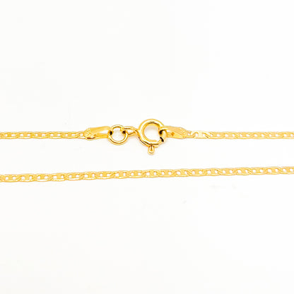 Cadena Oro Laminado Tejido Escala Delgada