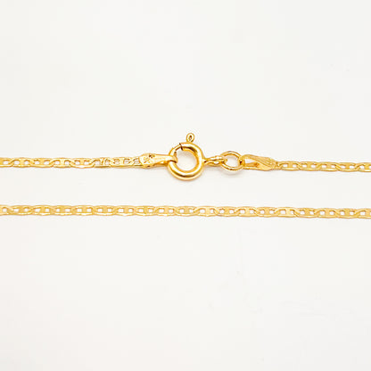 Cadena Oro Laminado Tejido Plano