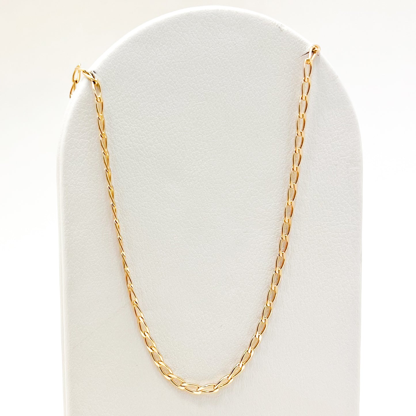 Cadena Oro Laminado Tejido Eslabón