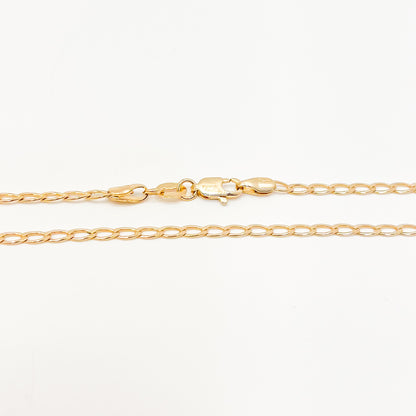 Cadena Oro Laminado Tejido Eslabón