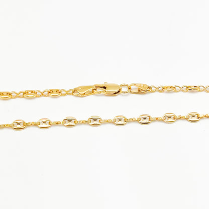 Cadena Oro Laminado Tejido Gucc