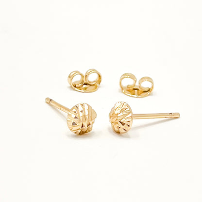 Topo Oro Laminado Medio Balin Diamantado Pequeño