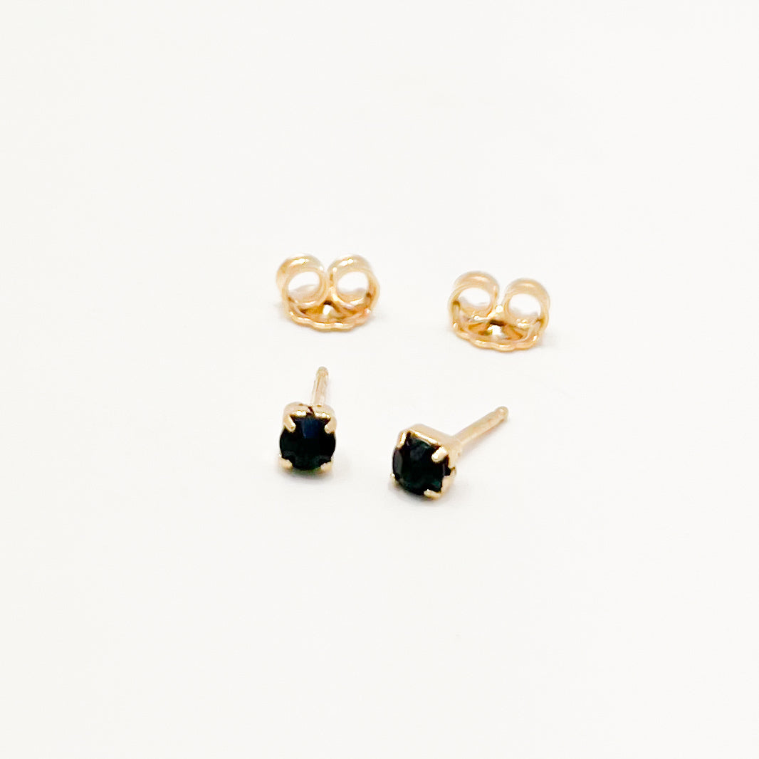 Topo Oro Laminado Circón Negro