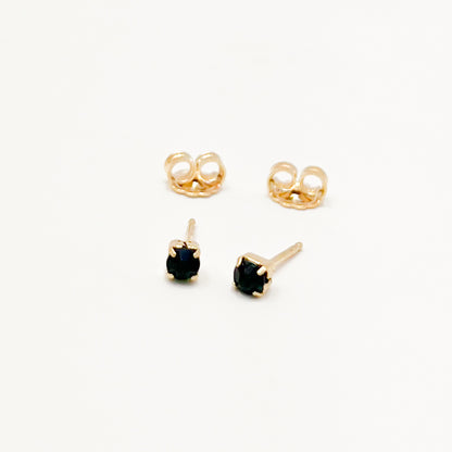 Topo Oro Laminado Circón Negro