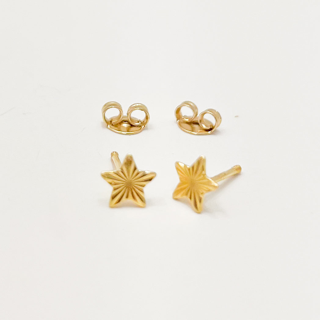 Topo Oro Laminado Estrella Diamantada