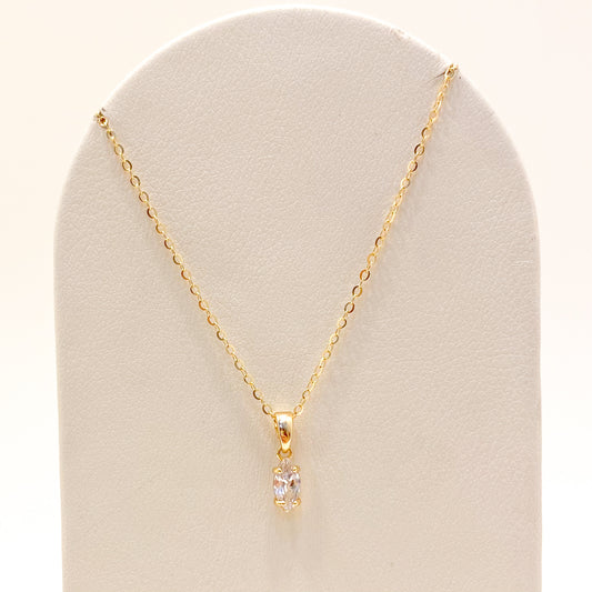 Collar Zircon Oro Laminado