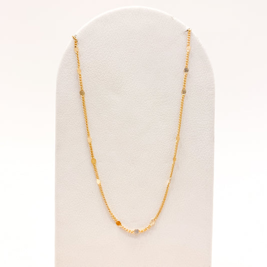 Cadena Moneditas Oro Laminado