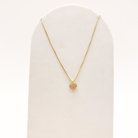 Collar Corazon Grande Oro Laminado