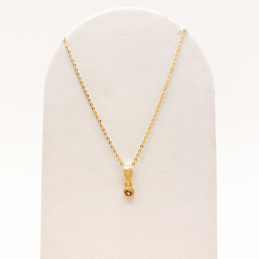 Collar Zircon Oro Laminado