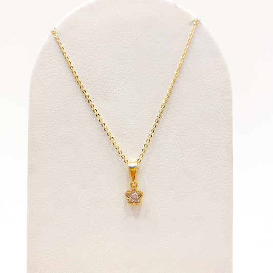 Collar Estrella Zircon Oro Laminado