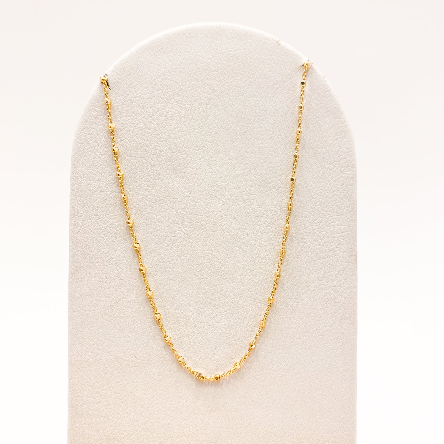 Cadena Cuadrados Oro Laminado