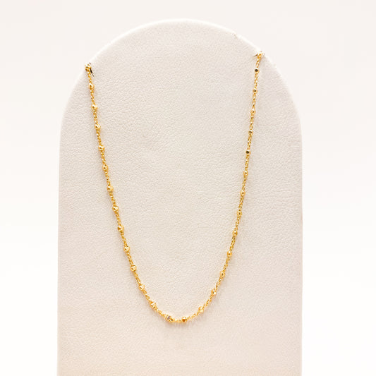 Cadena Cuadrados Oro Laminado