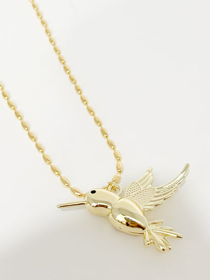 Collar Colibrie Dorado