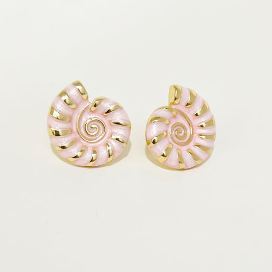 Arete Caracol Rosado