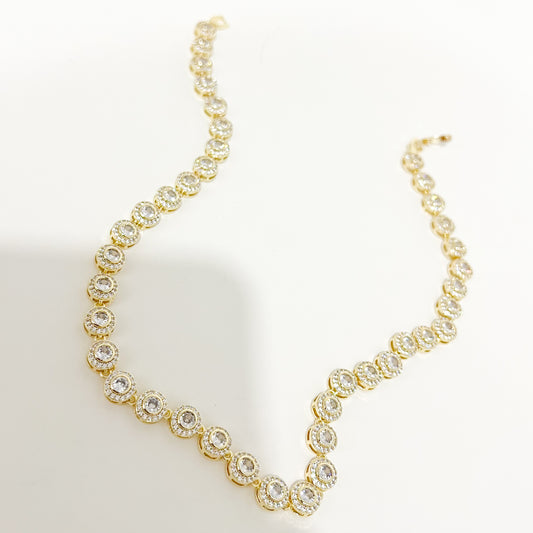 Collar Zircones Dorado