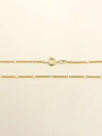 Cadena Laminado Plaquitas Diamantadas 45 Cm