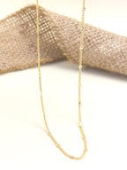 Cadena Laminado Plaquitas Diamantadas 45 Cm