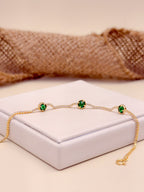 Pulsera Laminado Tennis Zircon Verde