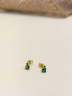 Topo Oro Laminado Zircon Esmeralda