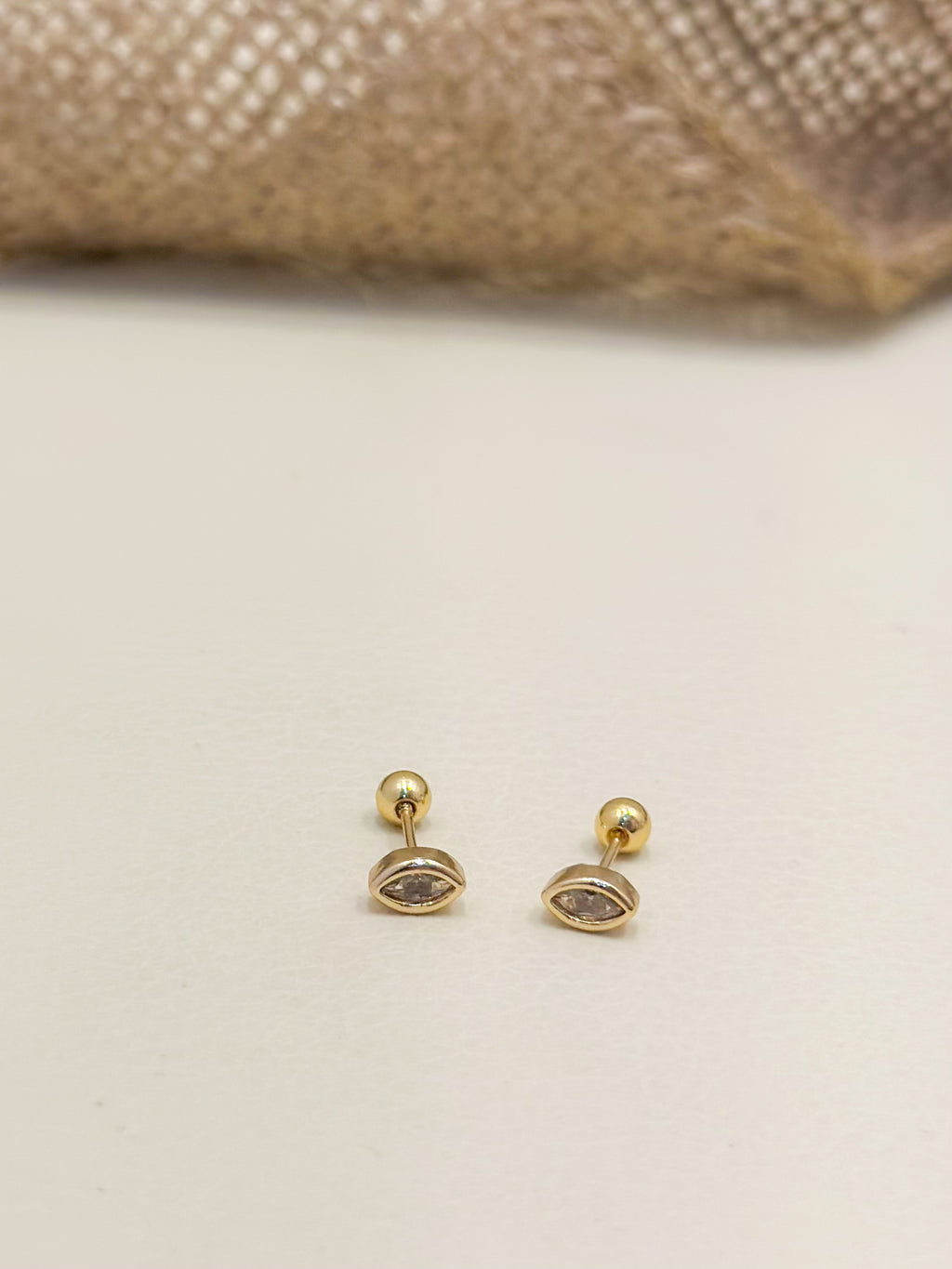 Topo Oro Laminado Zircon Cristal De Seguridad