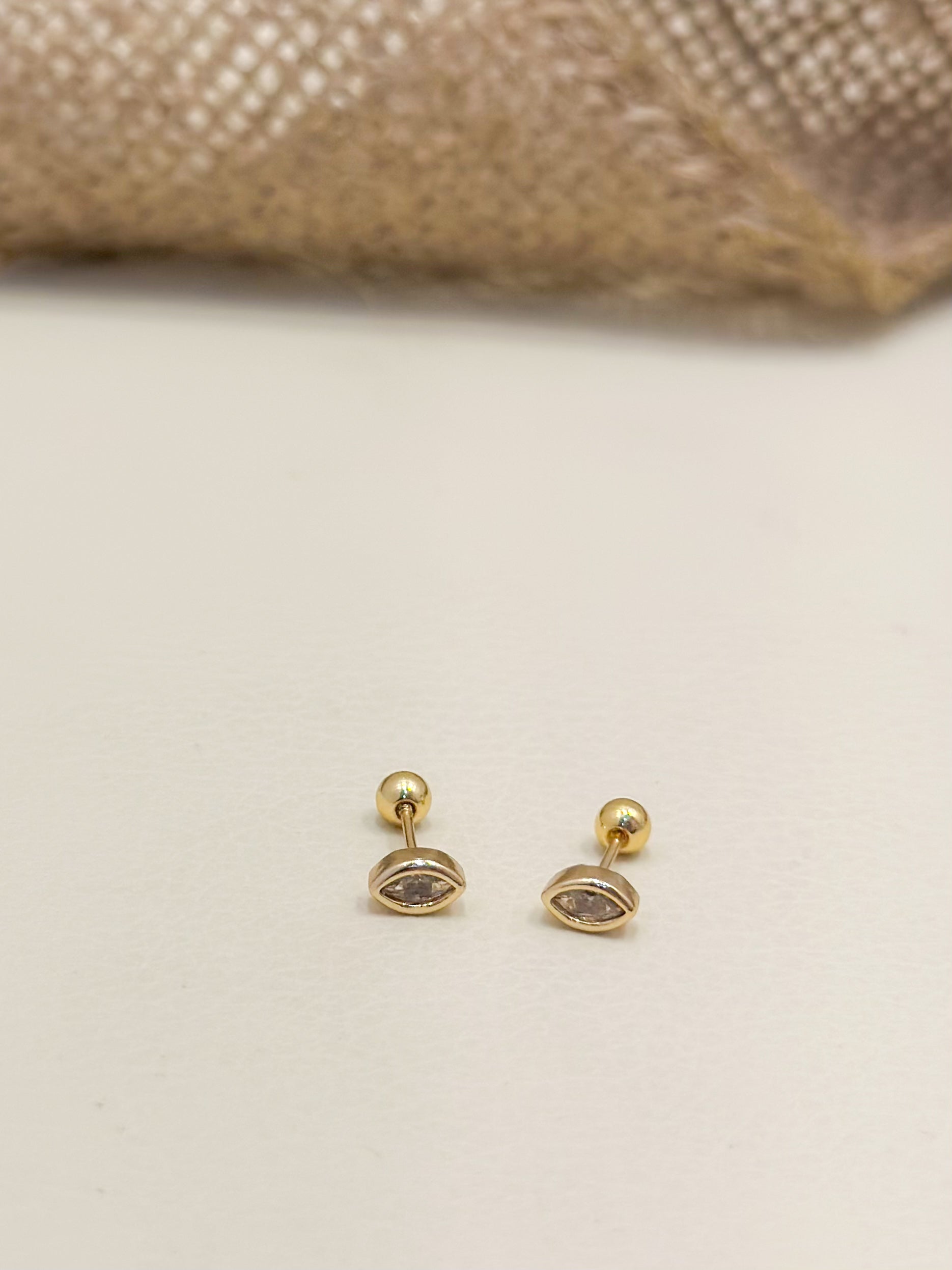 Topo Oro Laminado Zircon Cristal De Seguridad