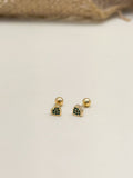 Topo Oro Laminado Corazon Minizircones De Seguridad