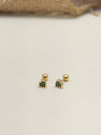 Topo Oro Laminado Corazon Minizircones De Seguridad