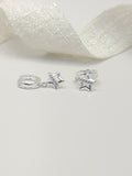 Arete Plata Ley 925 Estrella Microzircones