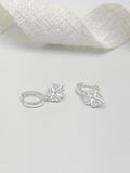 Arete Plata Ley 925 Trebol Microzircones