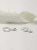 Arete Plata Ley 925 Mini Hoja Baguette
