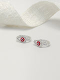 Candonga Plata Ley 925 Ojo Turco Rojo Microzircones