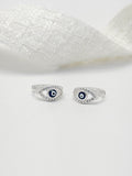 Candonga Plata Ley 925 Ojo Turco Azul Microzircones