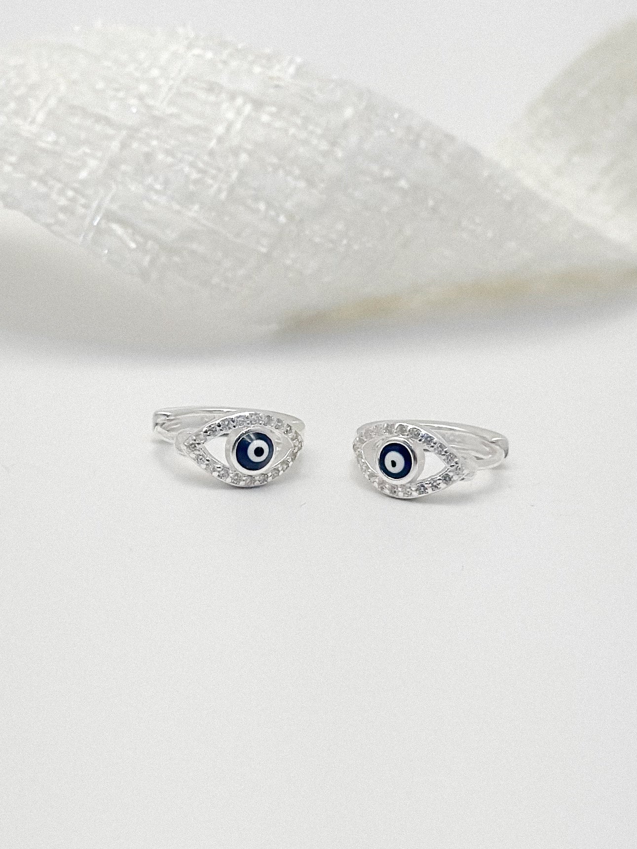Candonga Plata Ley 925 Ojo Turco Azul Microzircones