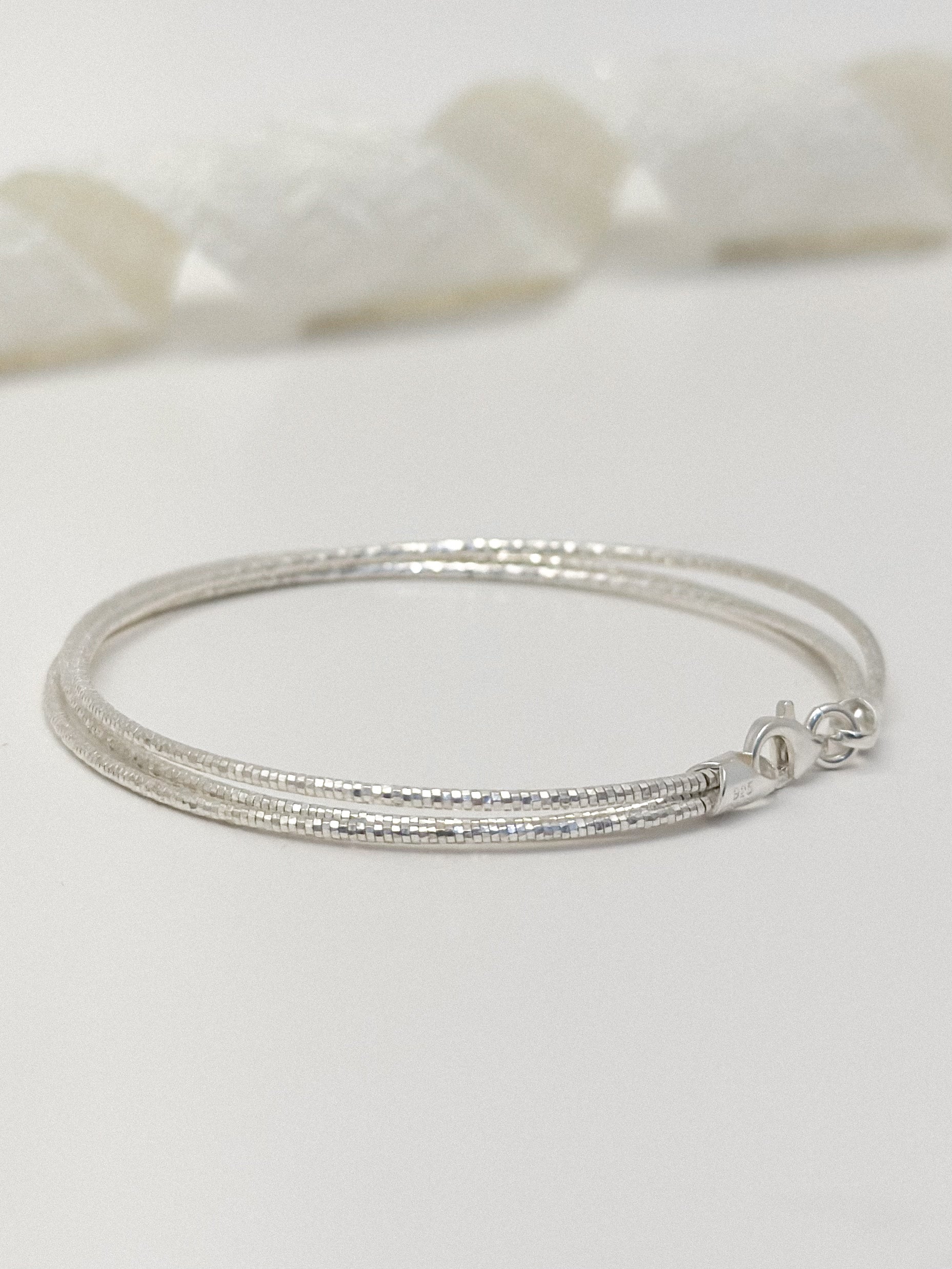 Pulsera Plata Ley 925 Triple