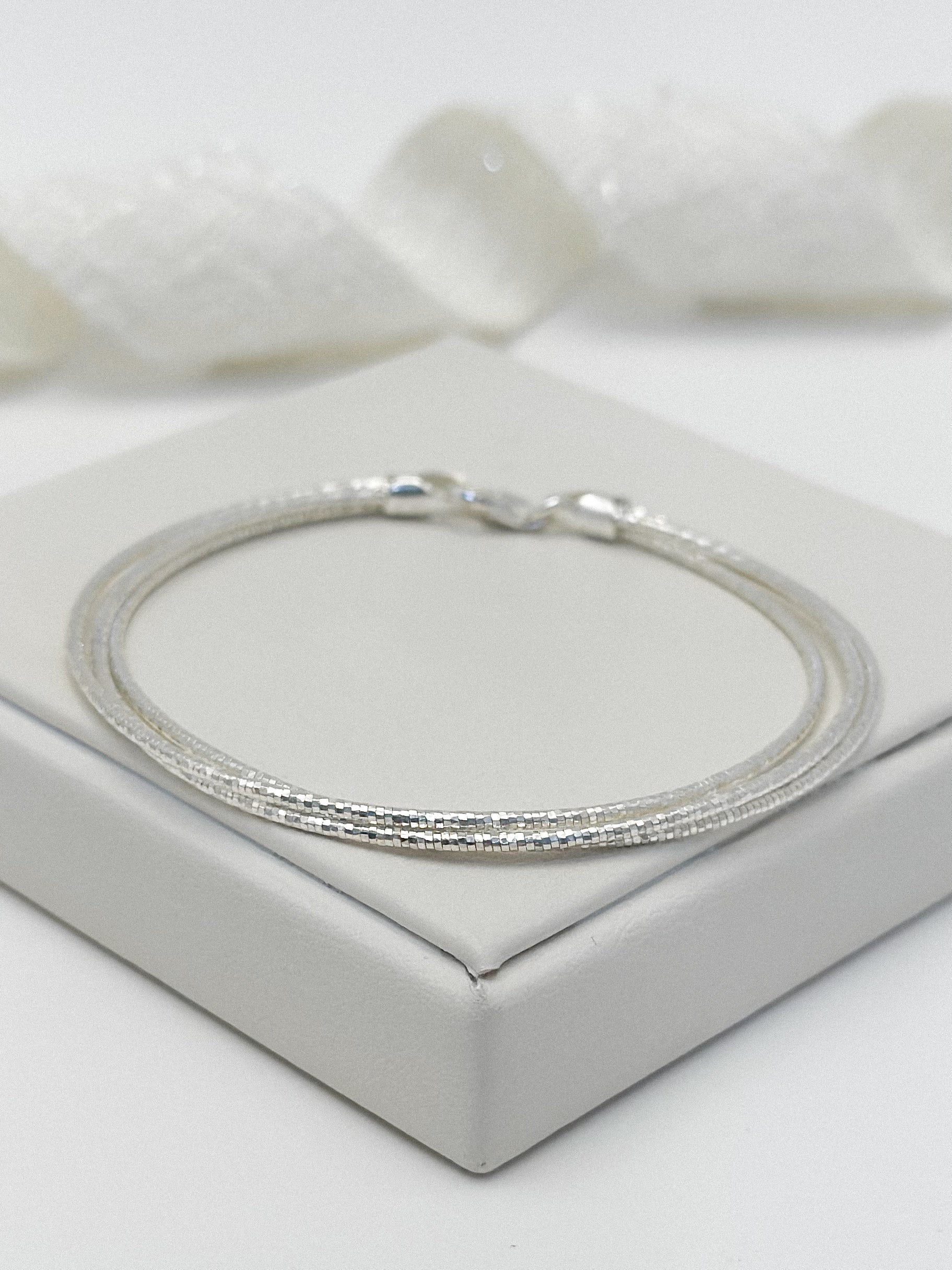 Pulsera Plata Ley 925 Triple